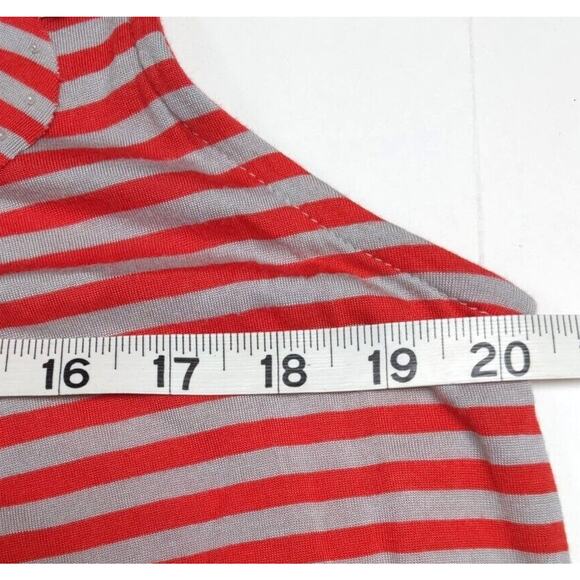 INC Tunic Tank Top Women's Plus Size 2X Rosettes Red Gray/Taupe Striped NEW NWT - Picture 11 of 14